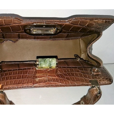 Pre-owned Bulgari Rossellini Brown Alligator Handbag