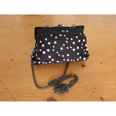 Pre-owned Kurt Geiger Silk Clutch Bag In Black