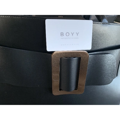 Pre-owned Boyy Leather Handbag In Black
