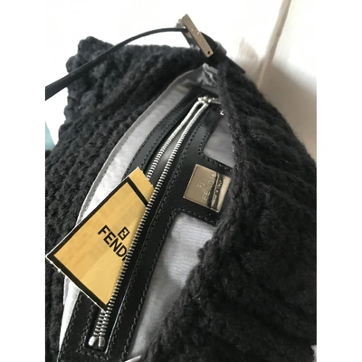 Pre-owned Fendi Baguette Black Wool Handbag