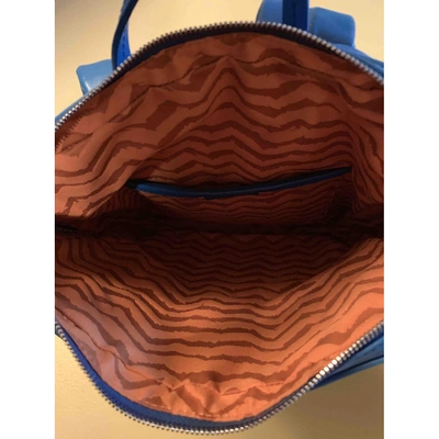Pre-owned Missoni Leather Backpack In Blue