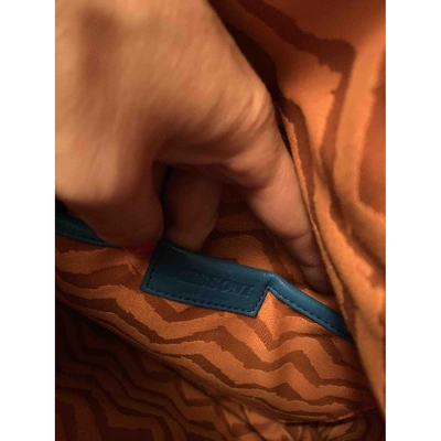 Pre-owned Missoni Leather Backpack In Blue