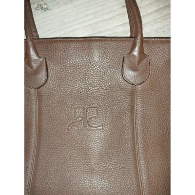 Pre-owned Courrèges Leather Handbag In Brown