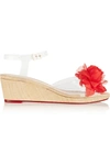 Charlotte Olympia Alexa Embellished Pvc Wedge Sandals In Neutrals