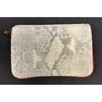Pre-owned Meli Melo Cloth Clutch Bag In Grey