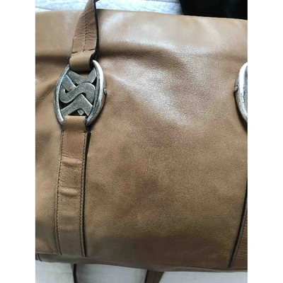Pre-owned Saint Laurent Leather Handbag In Camel