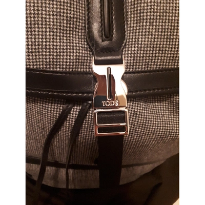 Pre-owned Tod's Backpack In Grey