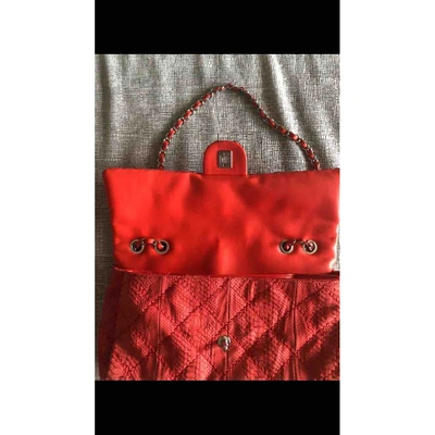 Pre-owned Chanel Red Python Handbag