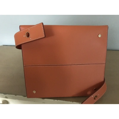 Pre-owned Danse Lente Orange Leather Handbag