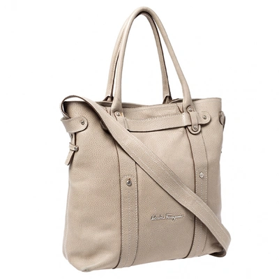 Pre-owned Ferragamo Beige Leather Handbags