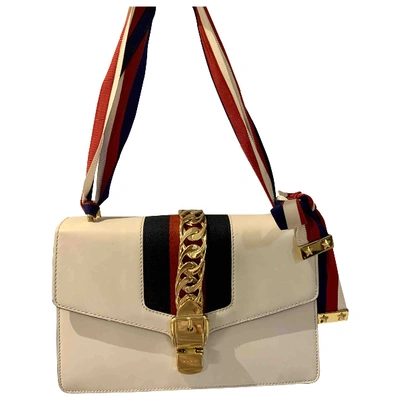 Pre-owned Gucci Sylvie White Leather Handbag