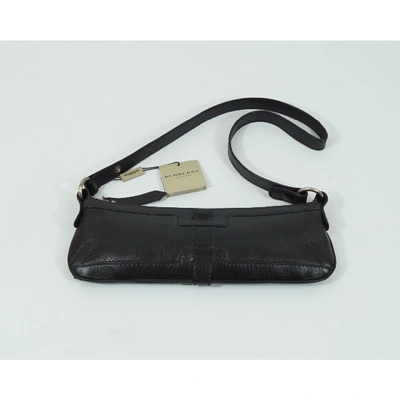 Pre-owned Burberry Black Leather Clutch Bag