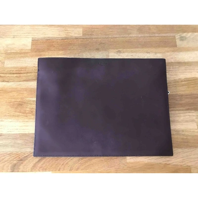 Pre-owned Kenzo Kalifornia Purple Leather Clutch Bag