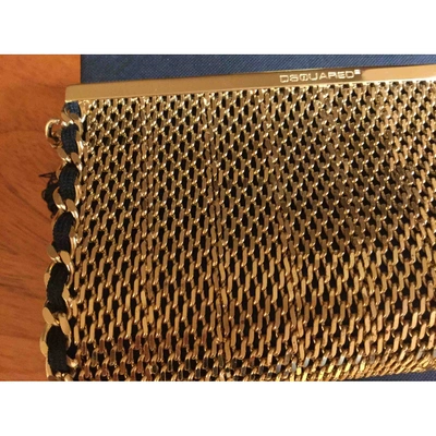 Pre-owned Dsquared2 Clutch Bag In Gold