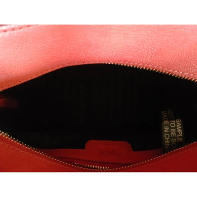 Pre-owned Karl Lagerfeld Leather Crossbody Bag In Red