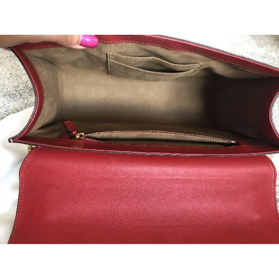 Pre-owned Gucci Padlock Red Cloth Handbag