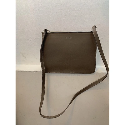 Pre-owned Carven Leather Crossbody Bag In Beige