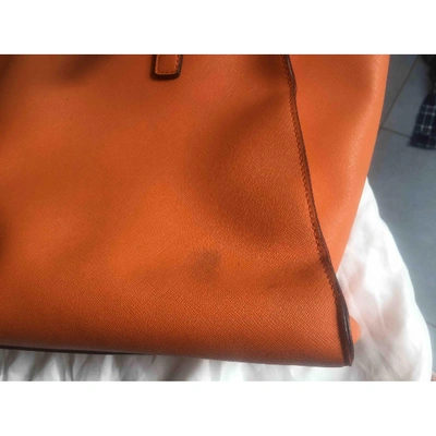Pre-owned Pinko Orange Leather Handbag