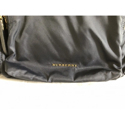 Pre-owned Burberry The Rucksack Navy Backpack