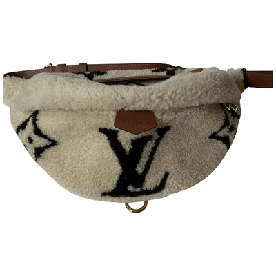 Pre-owned Louis Vuitton Bum Bag / Sac Ceinture Wool Clutch Bag In