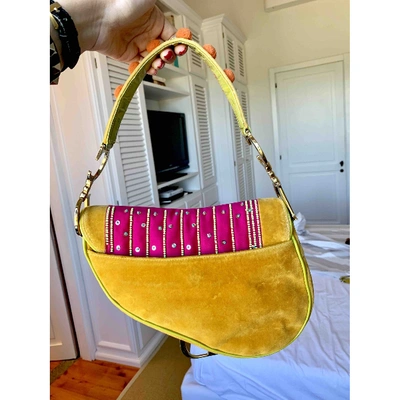 Pre-owned Dior Saddle Velvet Handbag