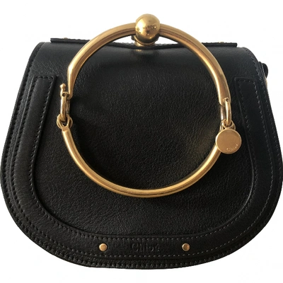 Pre-owned Chloé Bracelet Nile Leather Crossbody Bag In Black