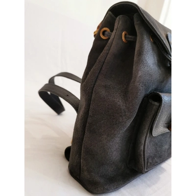 Pre-owned Gucci Backpack In Navy