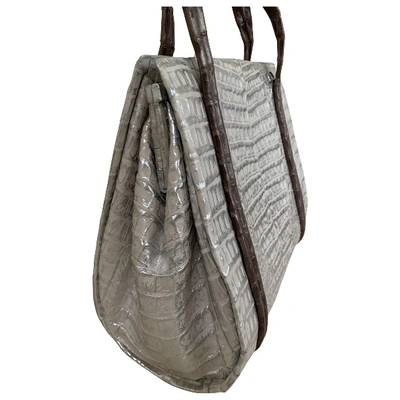 Pre-owned Nancy Gonzalez Silver Crocodile Handbag