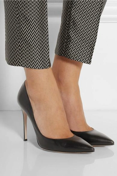 Shop Gianvito Rossi Leather Pumps In Black