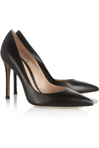 Shop Gianvito Rossi Leather Pumps In Black