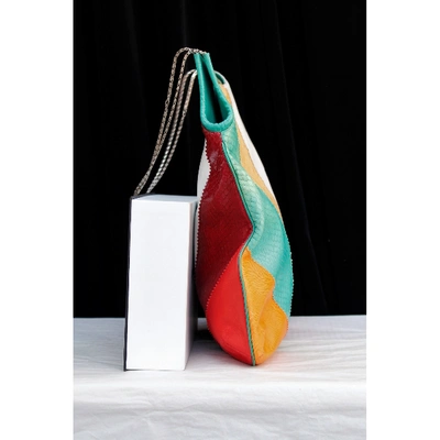 Pre-owned Versace Multicolour Ostrich Handbag