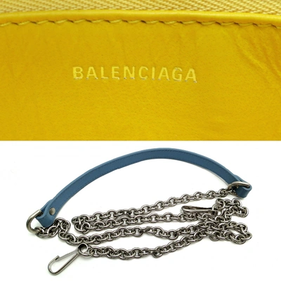Pre-owned Balenciaga Triangle Blue Leather Handbag