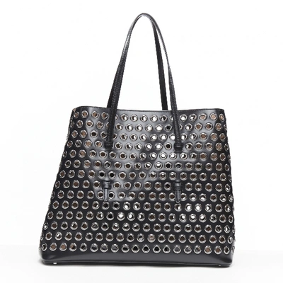 Pre-owned Alaïa Leather Tote In Black