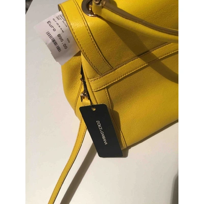 Pre-owned Dolce & Gabbana Leather Handbag In Yellow
