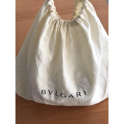 Pre-owned Bulgari Leather Handbag In Ecru