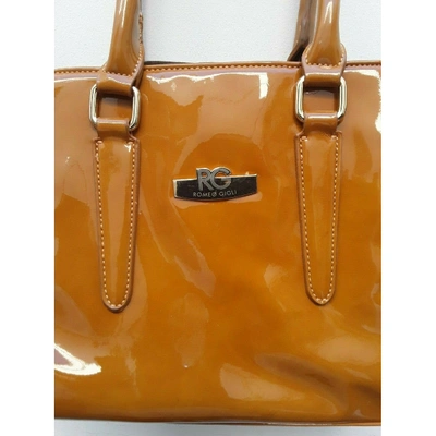 Pre-owned Romeo Gigli Brown Patent Leather Handbag