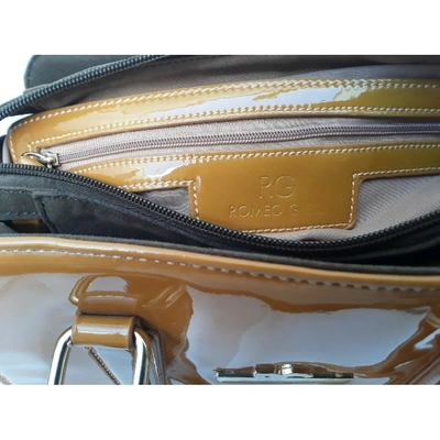 Pre-owned Romeo Gigli Brown Patent Leather Handbag