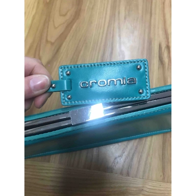 Pre-owned Cromia Turquoise Leather Handbag