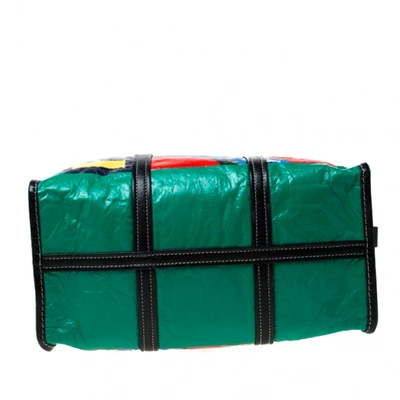Pre-owned Balenciaga Bazar Bag Green Leather Handbag