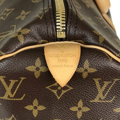 Pre-owned Louis Vuitton Keepall Brown Cloth Travel Bag