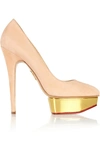 CHARLOTTE OLYMPIA Cindy Suede Platform Pumps