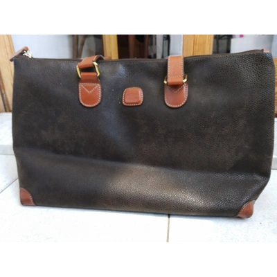 Pre-owned Bric's Leather Handbag In Brown