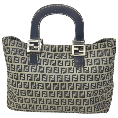 Pre-owned Fendi Khaki Cloth Handbag