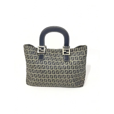 Pre-owned Fendi Khaki Cloth Handbag