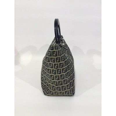 Pre-owned Fendi Khaki Cloth Handbag