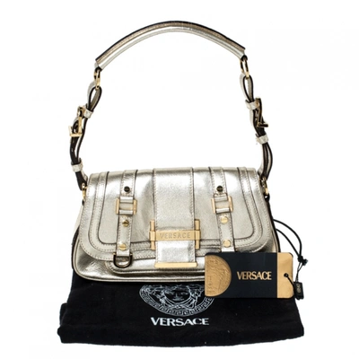 Pre-owned Versace Gold Leather Handbag