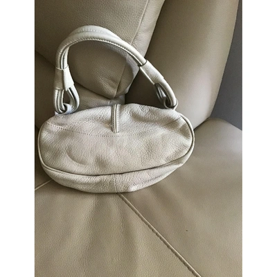 Pre-owned Fay Leather Handbag In Beige