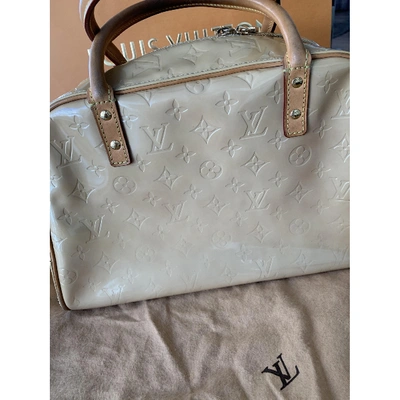 Pre-owned Louis Vuitton Tompkins Square  Patent Leather Handbag In Beige