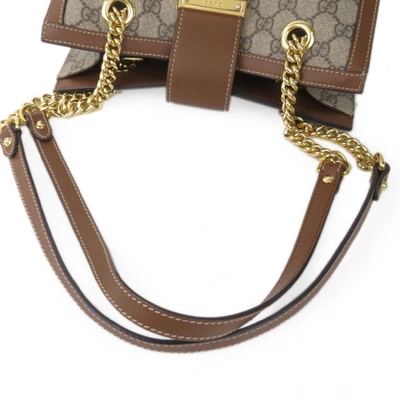 Pre-owned Gucci Padlock Brown Cloth Handbag
