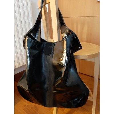 Pre-owned Fay Leather Handbag In Black